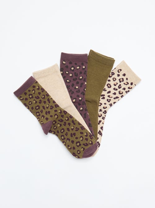 Lote de 5 pares de meias - Kiabi Lote de 5 pares de meias - Kiabi