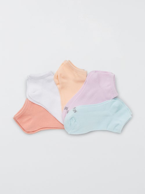 Lote de 5 pares de meias curtas - Kiabi