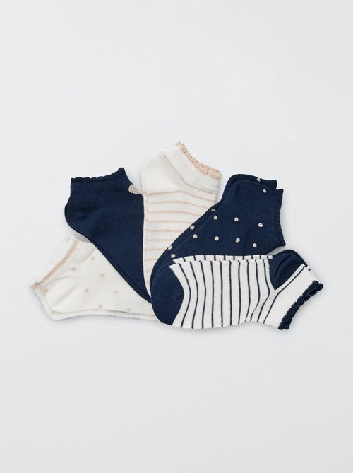 Lote de 5 pares de meias curtas - Kiabi