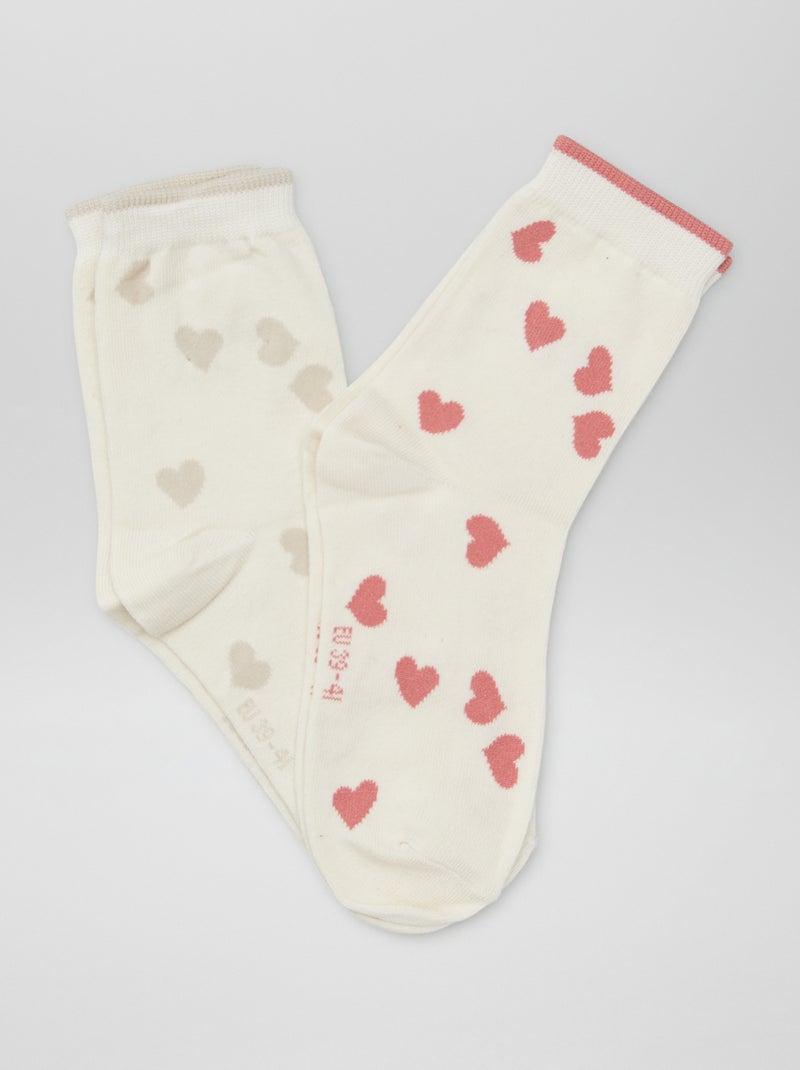 Lote de 5 pares de meias de fantasia BEGE - Kiabi