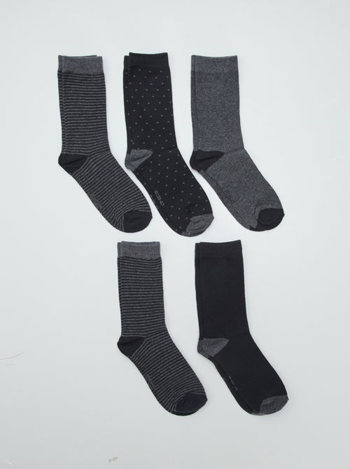 Lote de 5 pares de meias de fantasia - Kiabi