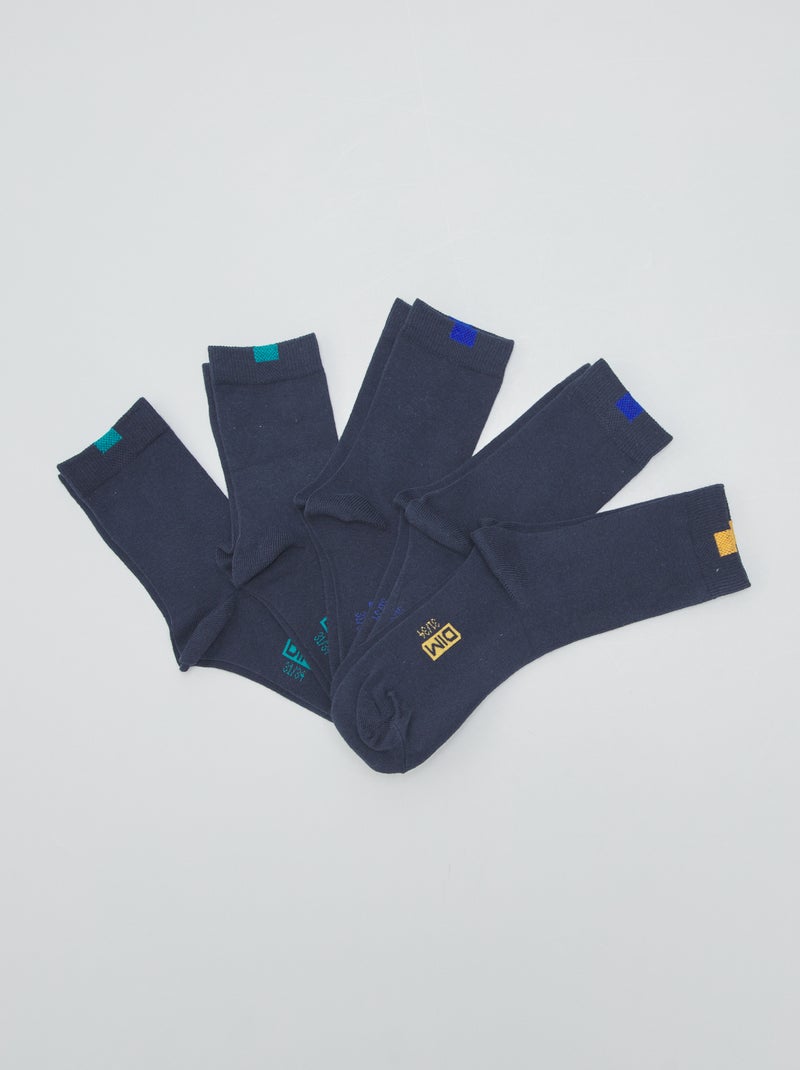 Lote de 5 pares de meias 'Dim' AZUL - Kiabi