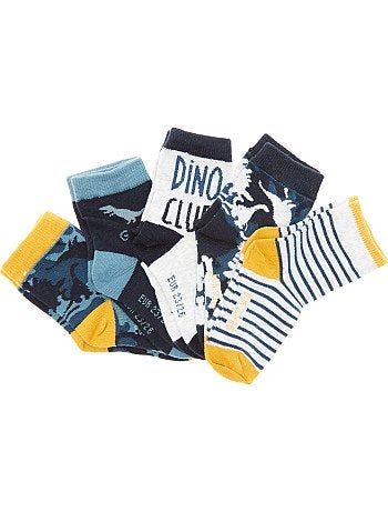 Lote de 5 pares de meias 'dinossauros' - Kiabi
