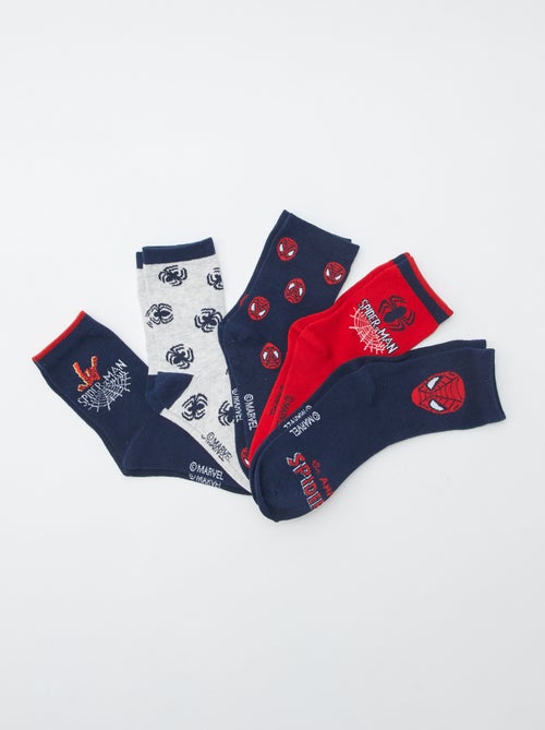 Lote de 5 pares de meias 'Homem-Aranha' - Kiabi