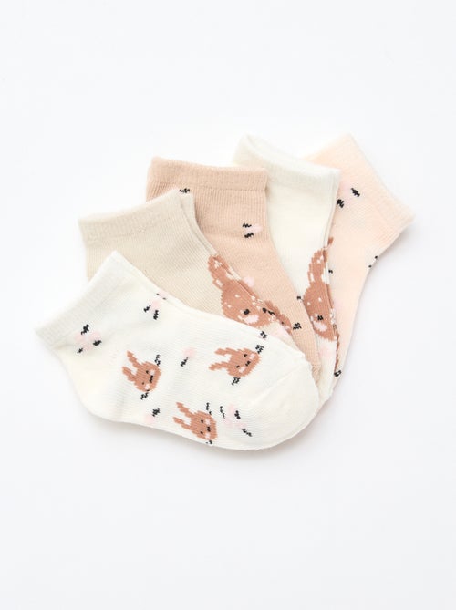 Lote de 5 pares de meias invisíveis - Kiabi