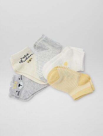 Lote de 5 pares de meias invisíveis