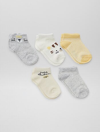 Lote de 5 pares de meias invisíveis