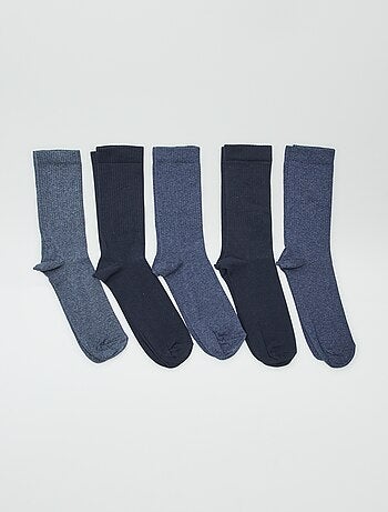 Lote de 5 pares de meias lisas