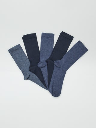 Lote de 5 pares de meias lisas