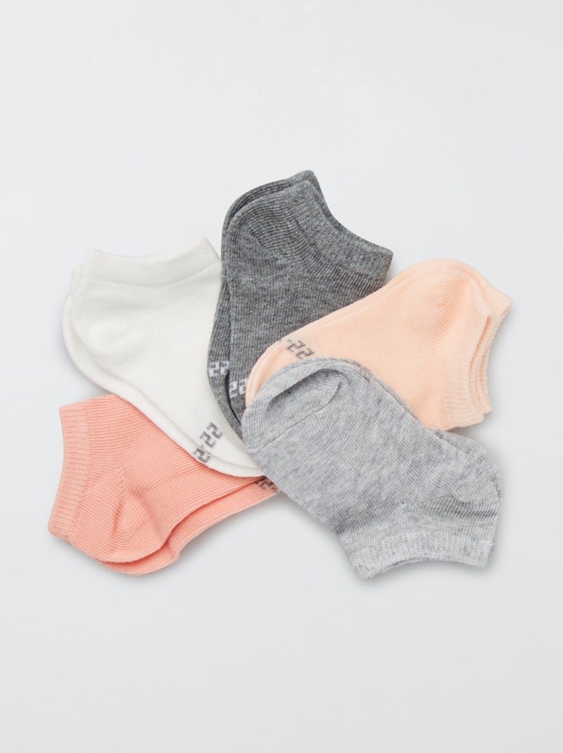 Lote de 5 pares de meias lisas BEGE - Kiabi
