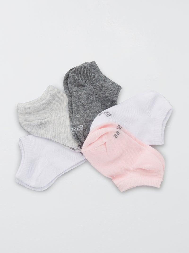 Lote de 5 pares de meias lisas BEGE - Kiabi