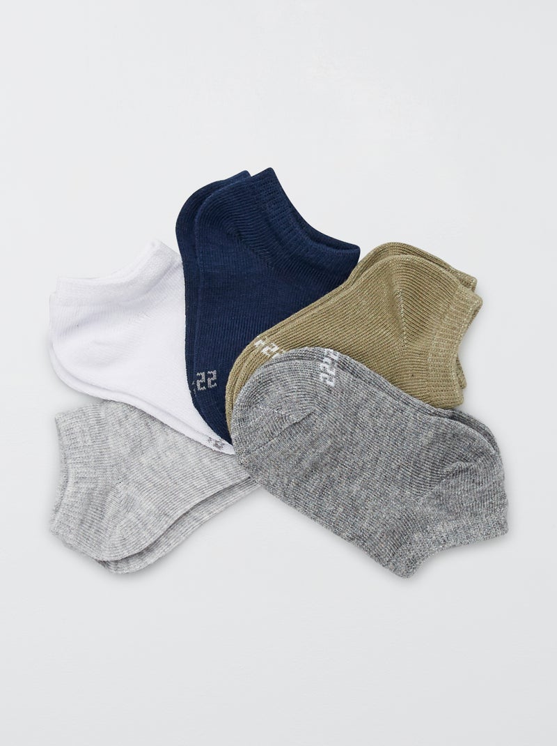 Lote de 5 pares de meias lisas BEGE - Kiabi