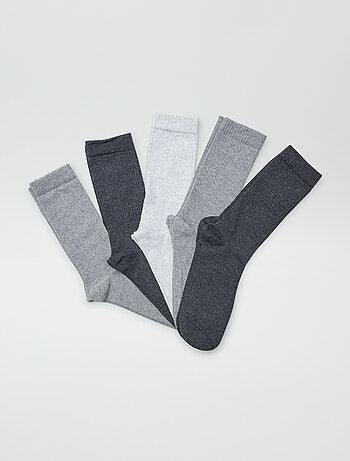 Lote de 5 pares de meias lisas