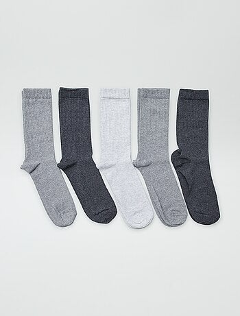 Lote de 5 pares de meias lisas