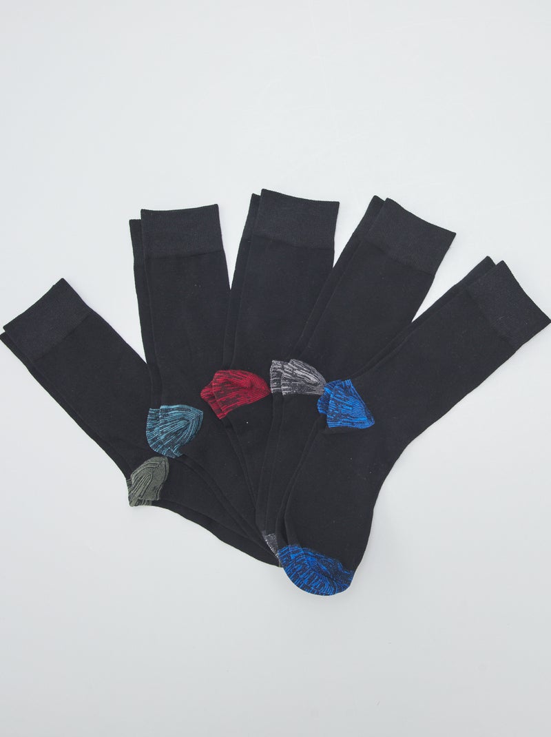 Lote de 5 pares de meias PRETO - Kiabi