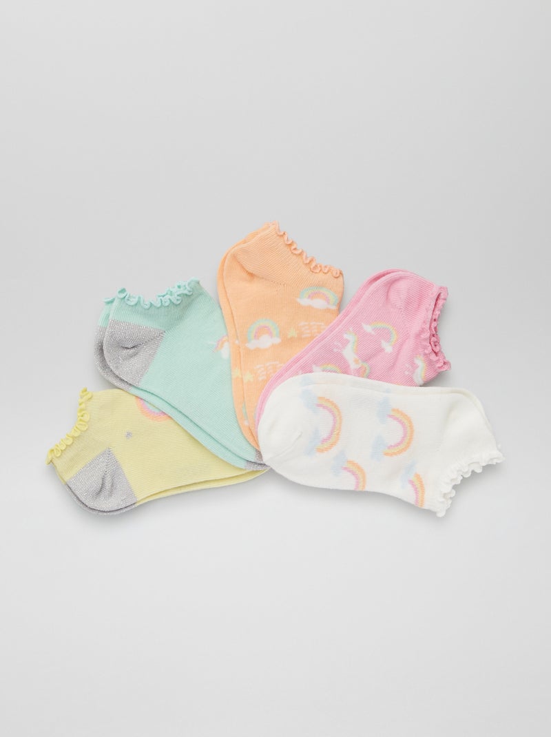 Lote de 5 pares de meias ROSA - Kiabi
