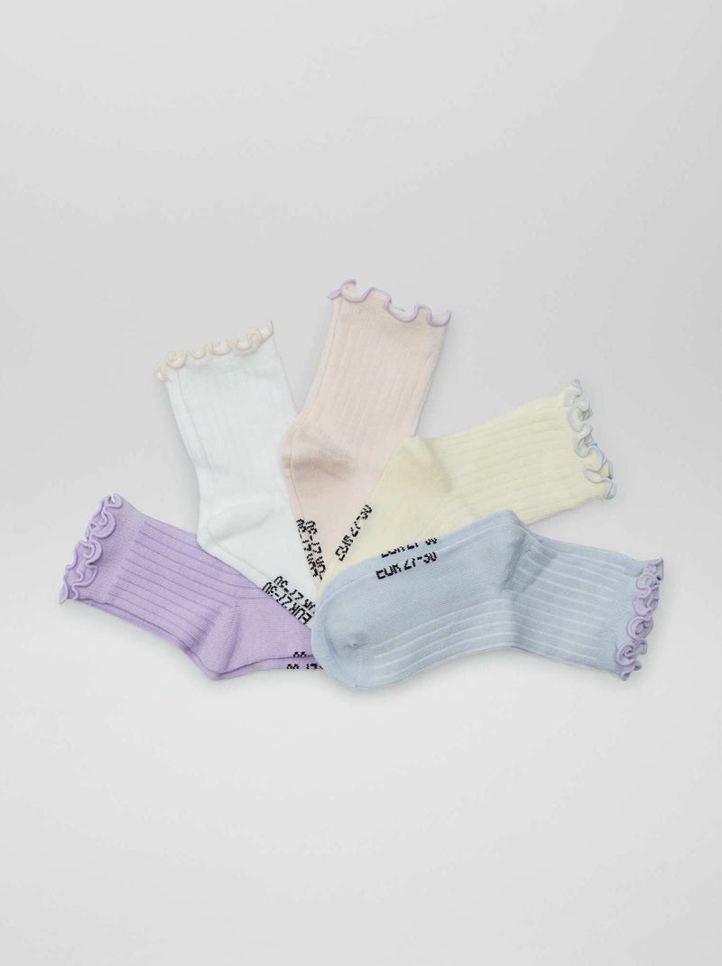 Lote de 5 pares de meias ROSA - Kiabi