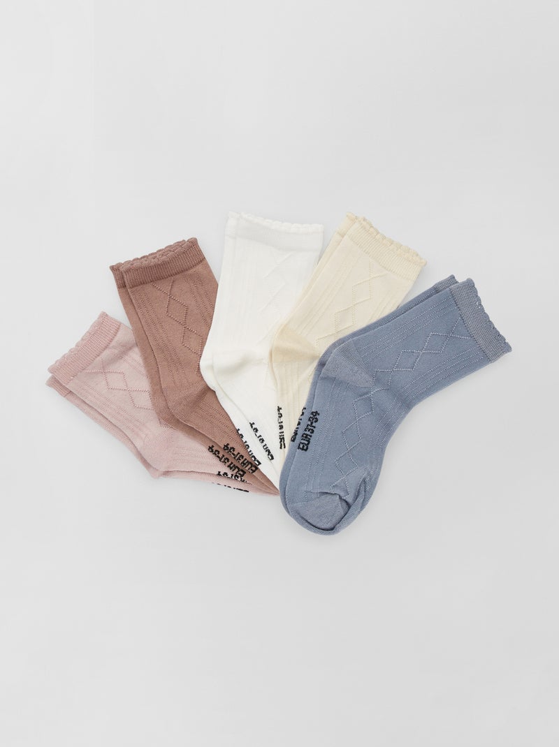 Lote de 5 pares de meias VIOLETA - Kiabi