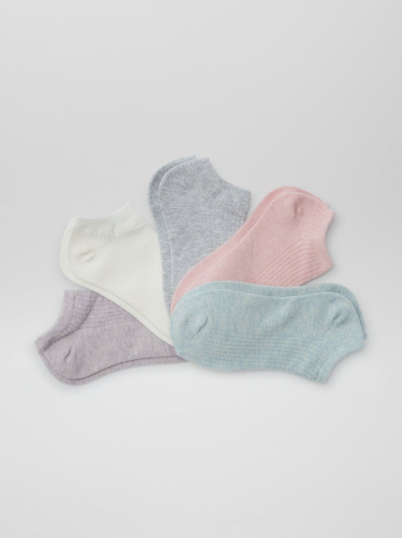 Lote de 5 pares invisíveis VIOLETA - Kiabi