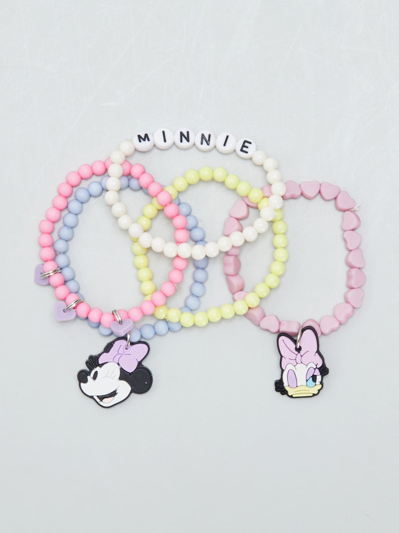 Lote de 5 pulseiras 'Margarida e Minnie' ROSA - Kiabi