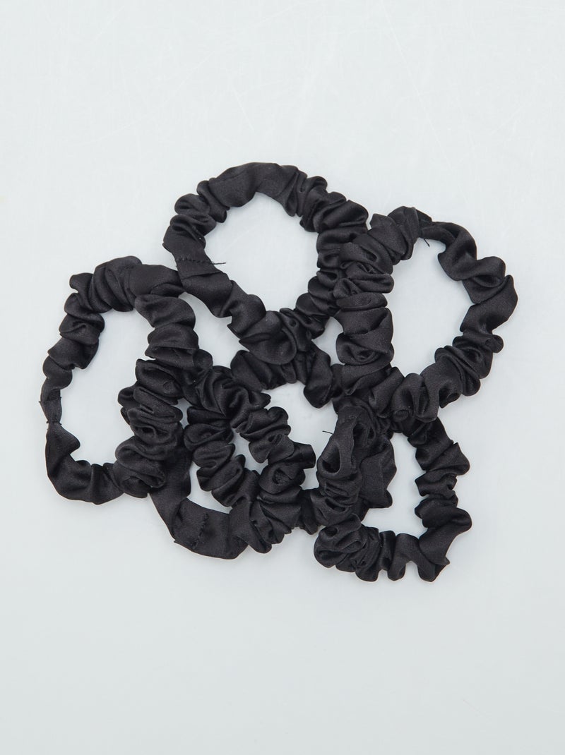 Lote de 6 elásticos para cabelo PRETO - Kiabi