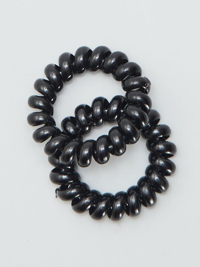 Lote de 6 elásticos torcidos PRETO - Kiabi