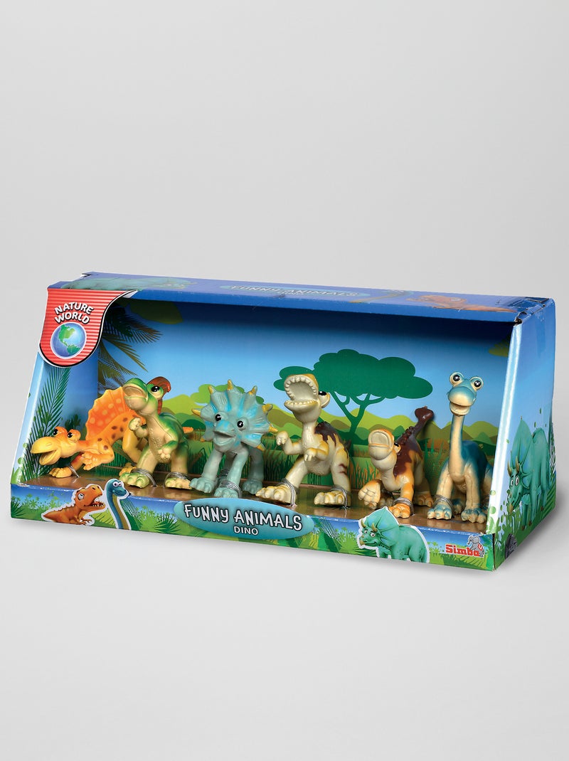 Lote de 6 figuras dinossauros Simba Multicor - Kiabi