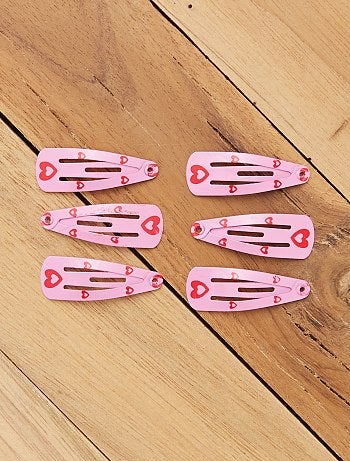 Lote de 6 ganchos corações - Kiabi