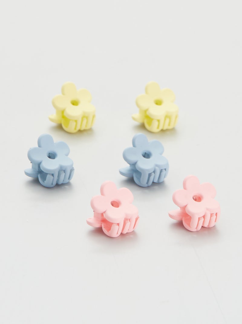 Lote de 6 mini ganchos crocodilo Multicor - Kiabi