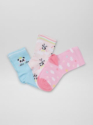 Lote de 6 pares de meias estampadas