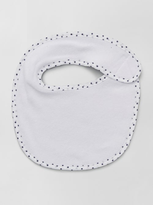 Lote de 7 babetes em felpa com tira de velcro - Kiabi