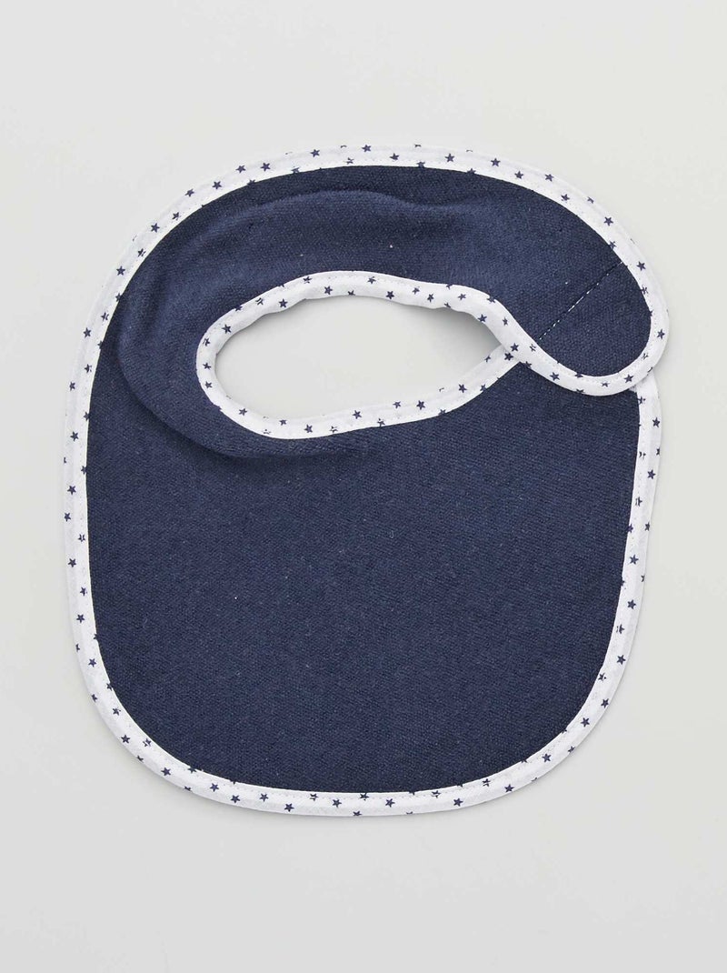 Lote de 7 babetes em felpa com tira de velcro Azul - Kiabi