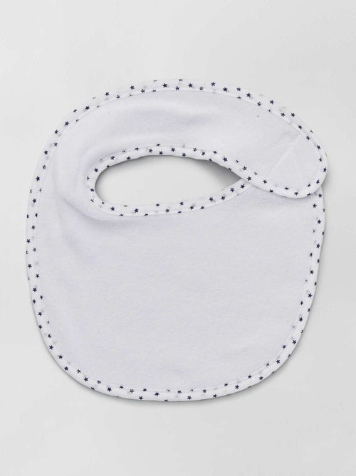 Lote de 7 babetes em felpa com tira de velcro - Kiabi