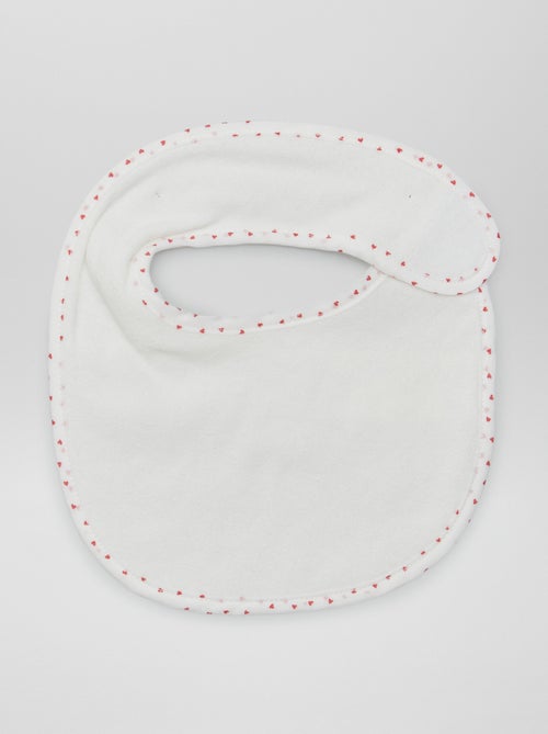 Lote de 7 babetes em felpa com tira de velcro - Kiabi