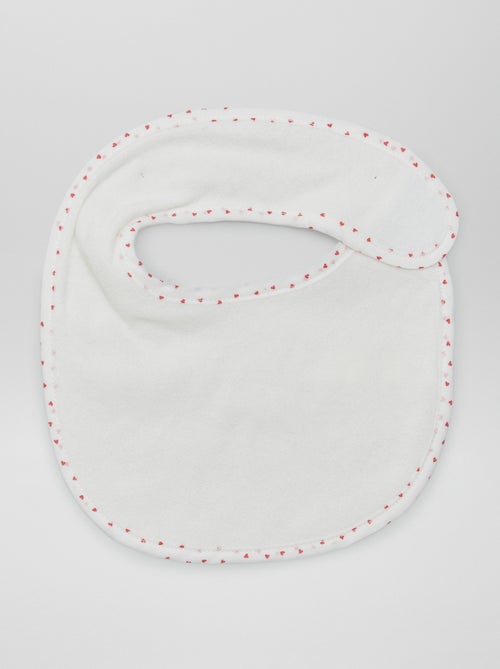 Lote de 7 babetes em felpa com tira de velcro - Kiabi