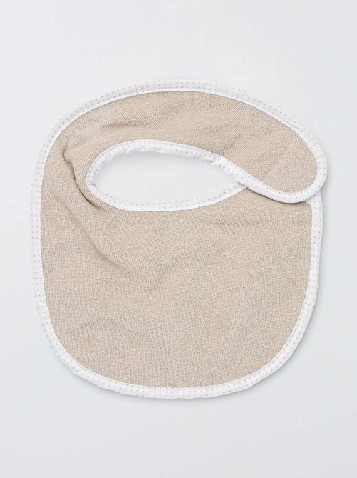 Lote de 7 babetes em felpa com tira de velcro - Kiabi