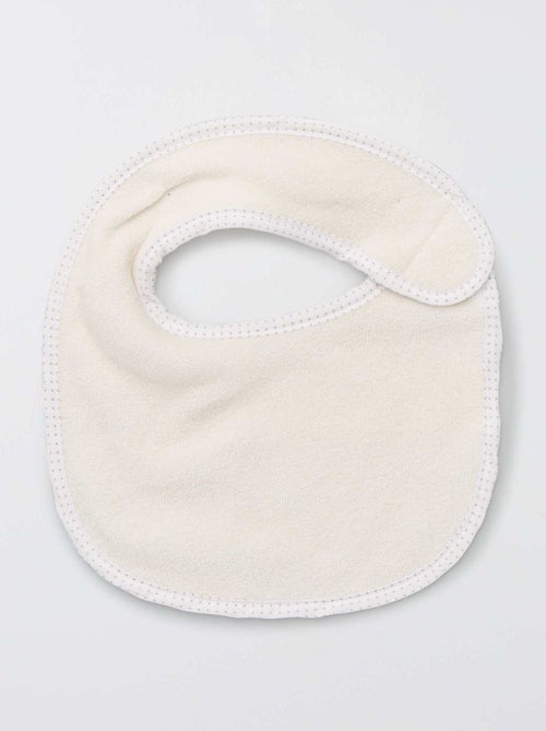 Lote de 7 babetes em felpa com tira de velcro - Kiabi