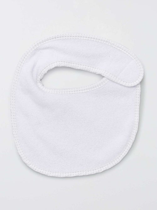 Lote de 7 babetes em felpa com tira de velcro - Kiabi