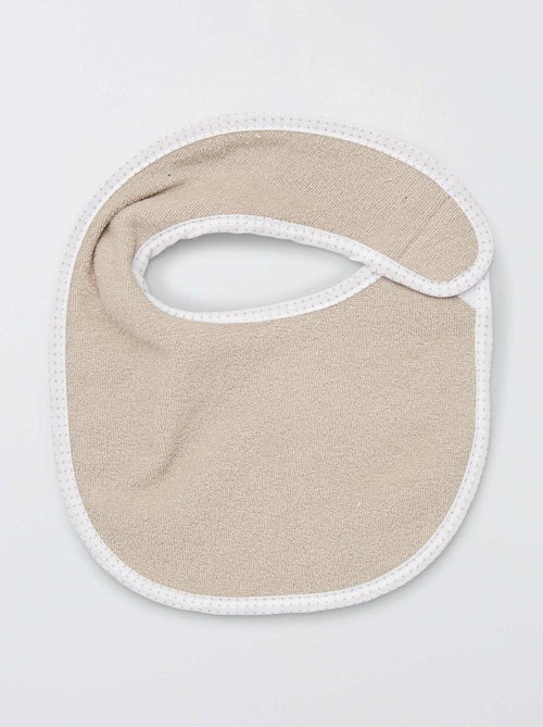 Lote de 7 babetes em felpa com tira de velcro - Kiabi