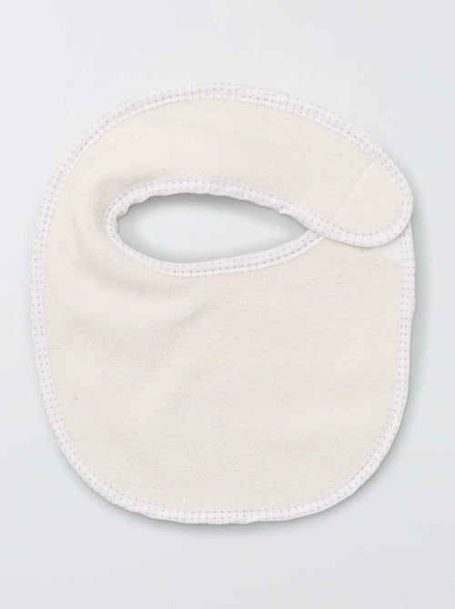 Lote de 7 babetes em felpa com tira de velcro - Kiabi