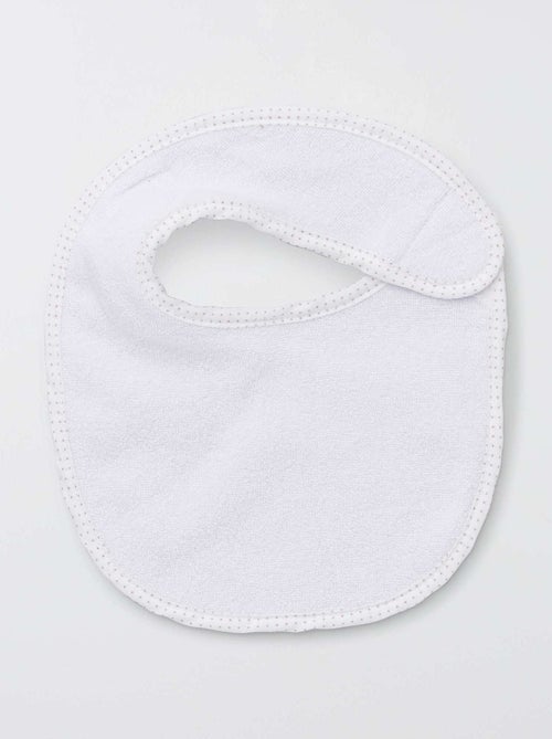 Lote de 7 babetes em felpa com tira de velcro - Kiabi