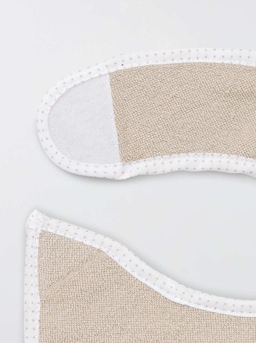 Lote de 7 babetes em felpa com tira de velcro - Kiabi