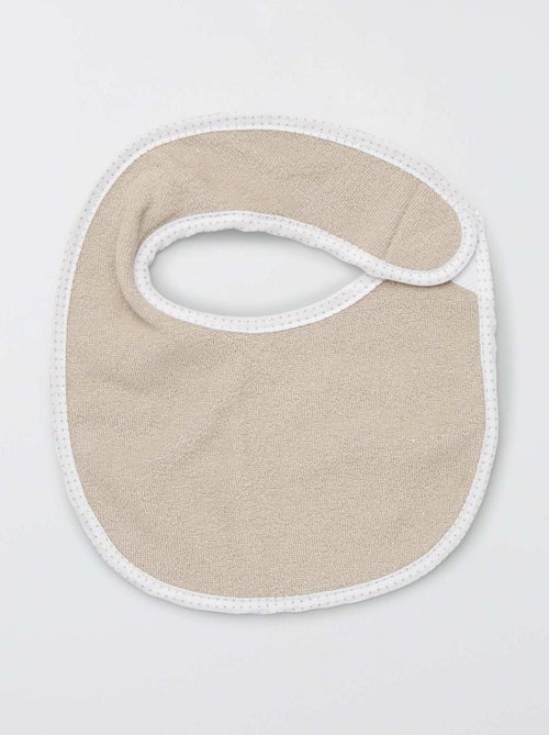 Lote de 7 babetes em felpa com tira de velcro - Kiabi