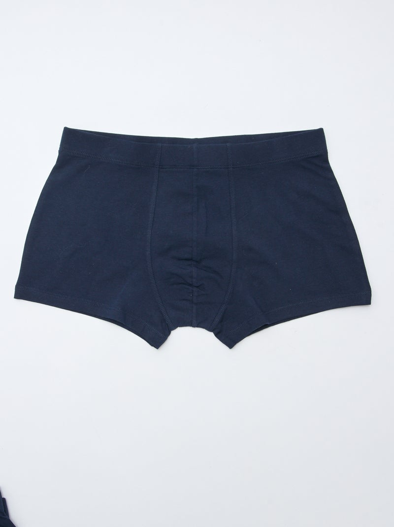 Lote de 7 boxers elásticos Azul - Kiabi