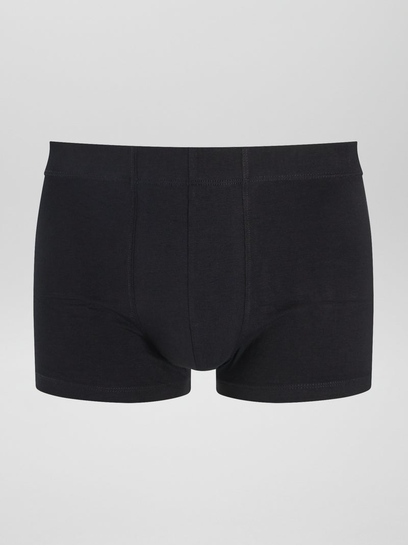 Lote de 7 boxers elásticos PRETO - Kiabi