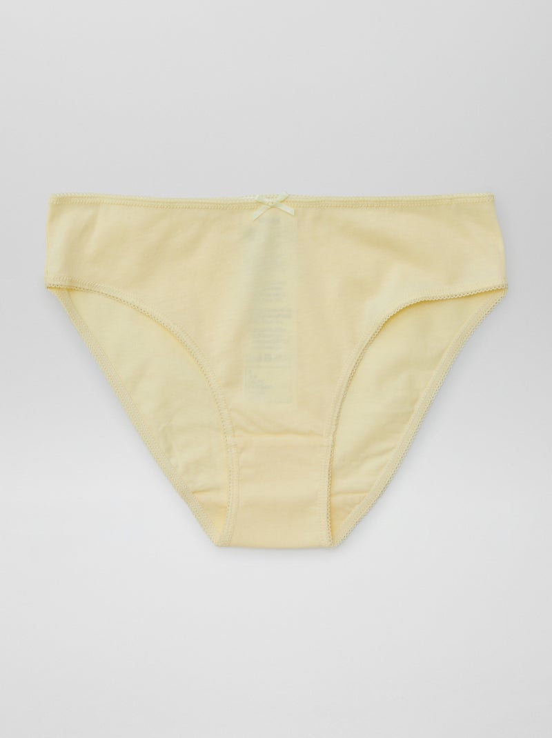 Lote de 7 cuecas AMARELO - Kiabi