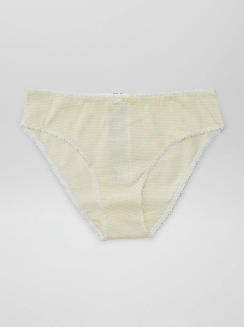 Lote de 7 cuecas AMARELO - Kiabi