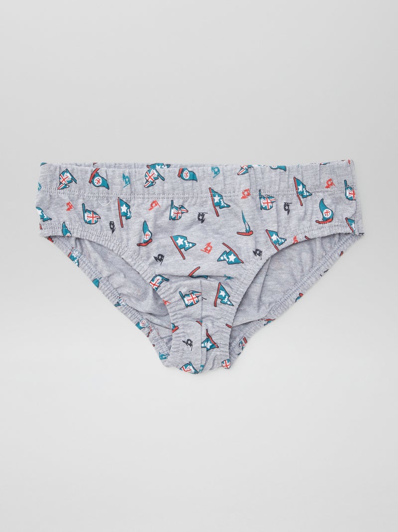 Lote de 7 cuecas estampadas AZUL - Kiabi
