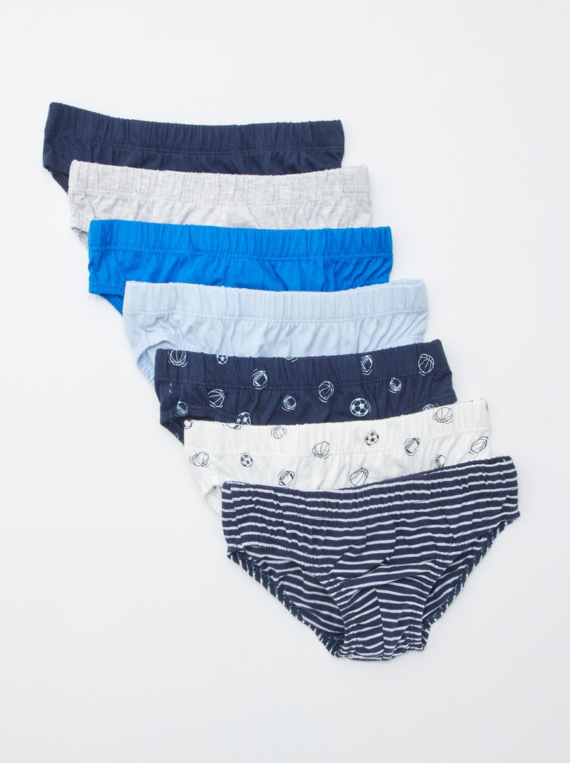 Lote de 7 cuecas estampadas Azul - Kiabi