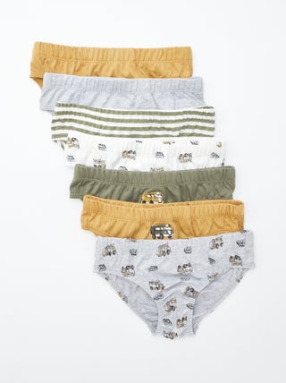 Lote de 7 cuecas estampadas